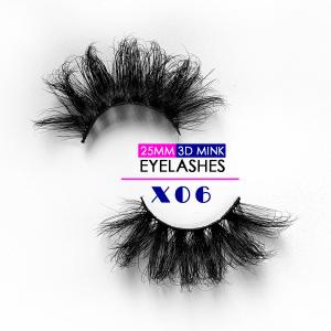 Customized Very Natural False Eyelashes 25MM Length With Packaging Box
