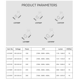 Black Finish Surface Downlight Adjustable Angle 12W Surface Mounted Spotlight