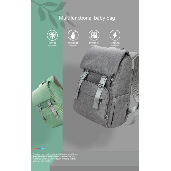 Waterproof Mommy Diaper Bag Large Capacity Backpack Organizer Multifunction Baby Bags With Stroller Strap For Mom&Dad