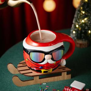 China Support Room Space Selection 3D Ceramic Mug With Ergonomic Handle Christmas Ceramic Mug on sale