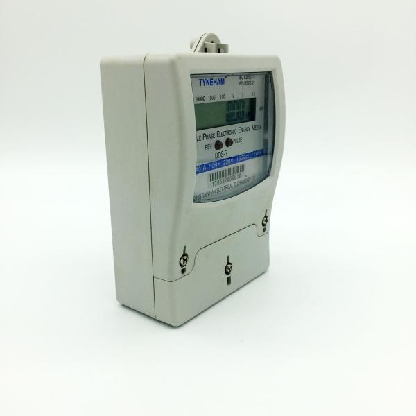 Plastic Single Phase Two Wire Energy Meter / 1 Phase Digital Energy Meter 220 V