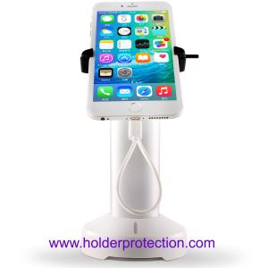 cell phone anti-theft display stand holder with charging and alarm and clamp