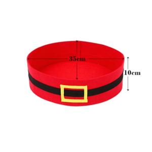 China Santa Belt Pattern Felt Cat Cave , 35*35*10 Cm Breathable Felt Cat House on sale