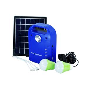 Mini Portable Solar Power System Kit With Torch USB Output Compact Design