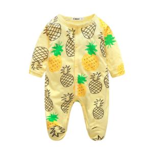 Wholesale rompers custom pattern print baby cotton clothes