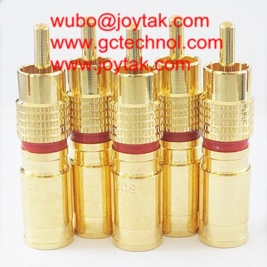 RCA Coaxial Connector Compression Type all gold plated for RG6 Coaxial Cable
