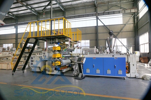 2440mm Length PVC Artificial Marble Sheet Machine extrusion line With ABB Inverter