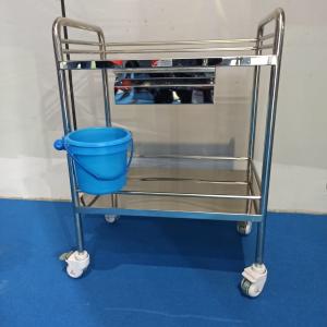 Hospital Medical Trolley Cart 430 Stainless Steel Nursing Treatment