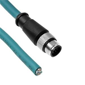 Alvin's Cables M12 A-Code 8 Pin Male to Open End Power I/O Cable Cat6a High-Flex