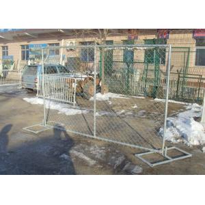 Economical Portable Chain Link Fence , Mobile Fence Panels Weather Resistant