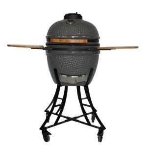 China Charcoal Ceramic Black 18 Inch Kamado Grill Heat Resistant on sale