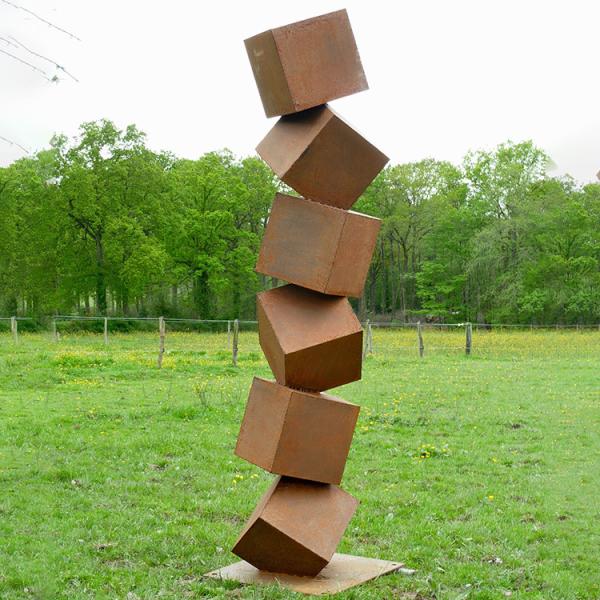 Outdoor Art Decoration Garden Large Abstract Corten Steel Sculpture For Sale