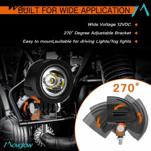 Waterproof LED Spot Driving Fog Lights for Sport Motorcycle Street Bike ATV UTV