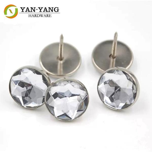 Buy Crystal Round Rhinestone Diamond Acrylic Upholstery Buttons For Sofa at wholesale prices