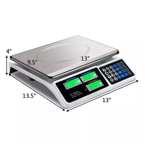 Stainless Steel ABS Plastic 40KG 30KG High Accuracy Digital Electronic Supermarket Household Kitchen Food Weighing Counting Scale
