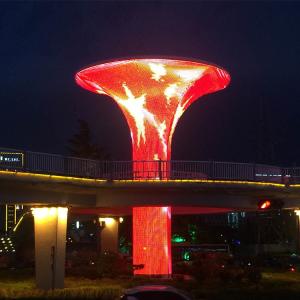 P100mm LED Mesh Screen Durable For Outdoor Facade / Glass Building