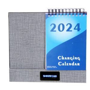 2024 Custom 365 Day Calendar Multifunctional Wireless Charging Desk