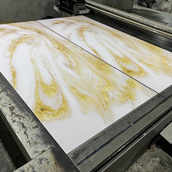 4*8 Ft UV PVC Marble Sheet Waterproof Hot Stamping/3D Printed Indoor Panels UV Boards