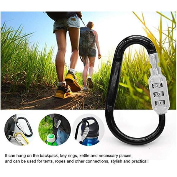 Aluminum Alloy Utility Traveling Bag Luggage Security Carabiner Lock Key Chains