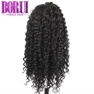 Deep Wave Lace Closure Custom Lace Wigs 100% Unprocessed Indian Virgin Curly