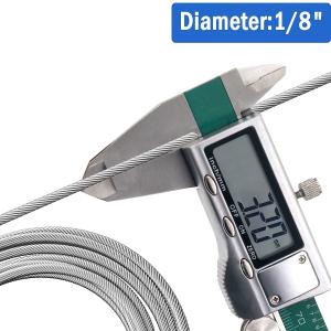 400FT Multifunction Cord for Deck Guides Non-Alloy 316 Stainless Steel Cable 7x7