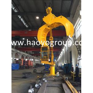 Professional supplier Stationary hydraulic Knuckle Boom Crane with clamshell