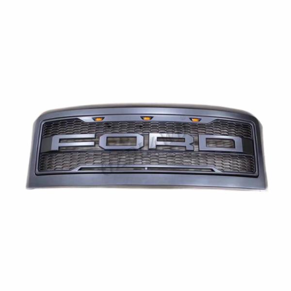 Matte Black Front Grill Mesh For Ford F250 2011 2016 / Super Duty Raptor Grille