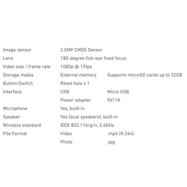 1080P 180-Wide Angle Indoor Wi-Fi Camera(IPC130)