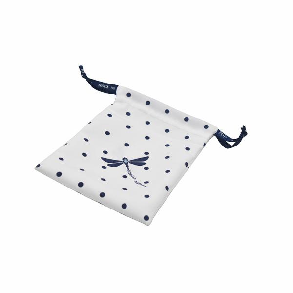 Recyclable 10*12cm Cotton Canvas Calico Bag With Drawstring