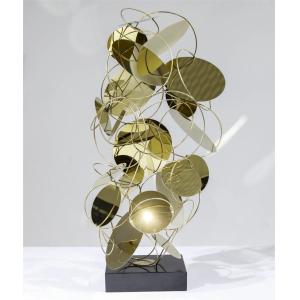 Sweet Design Modern Luxury Stainless Steel Rose Gold Floor Sculpture For Decor