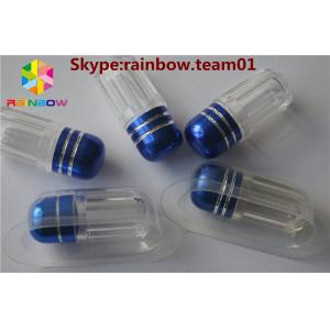 Plastic container capsule sex pill bottle with metal cap wholesale pill bottles
