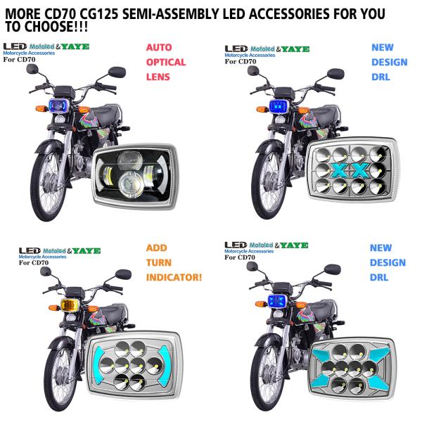 YAYE 3030SMD LED Headlight for CD70 CG125 70cc Motorcycles