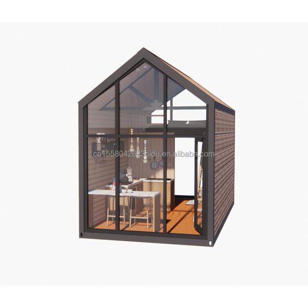 Detachable Wooden Mobile House with 50/75/100mm Wave Sandwich Panel Walls and Modern Design Style Loft Bedroom Included