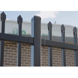 Crimped Spear Garrison Fence 1800mm x 2400mm stain black