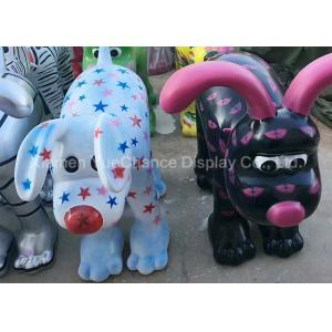Custom Large Fiberglass Animals Fiberglass Dog Statues With Different Logo