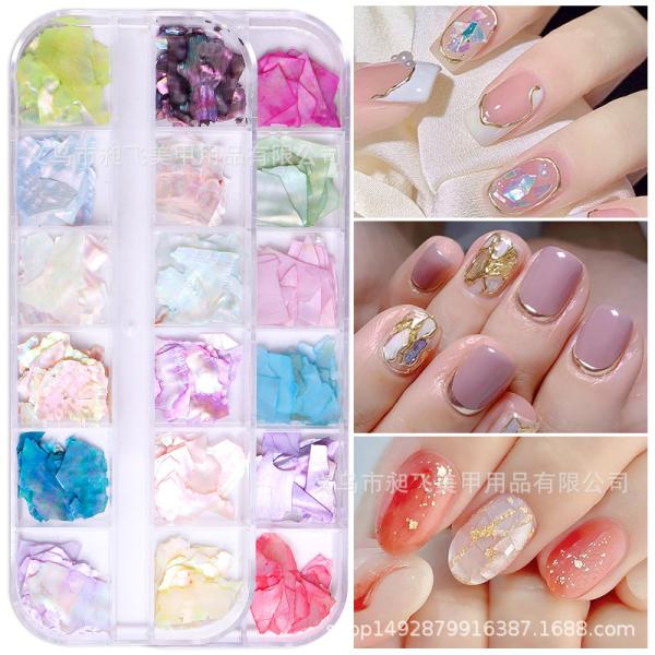Charm Nail DIY Accessories Multi Shape 3D Crystal Shell Stone For Nail Design Rhinestones