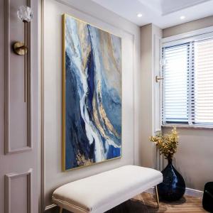 Handpainted Abstract Canvas Landscape Oil Painting Modern Style Wall Hanging