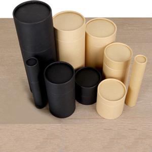Personalized Cardboard Tube Packaging With Lid UV Coating Embossing