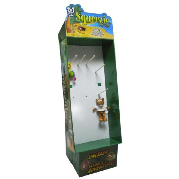 Purple / Gold Peg Hook Display , Economical Cardboard Product Stands