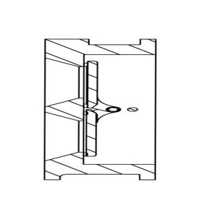 Wafer Butterfly Flanged Swing Check Valve Cast Iron 1.0/1.6 Mpa