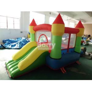 Customized mini inflatable party bouncers ， jump house with small slide for kids