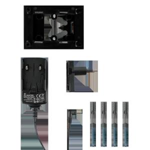 Black Android Wall Mounted Touch Tablet With POE, NFC Reader, LED Light Bar For