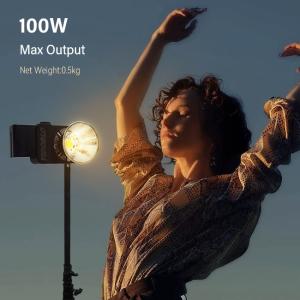 App Control Cob Led Video Light 30000lux With Desktop Stand 100w Power Bank