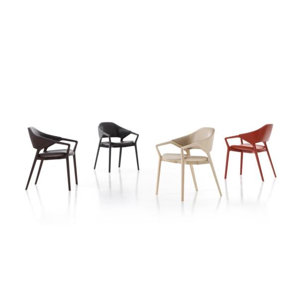 Buy  133 Ico Fiberglass Arm Chair With Solid Ash Wood Structure at wholesale prices