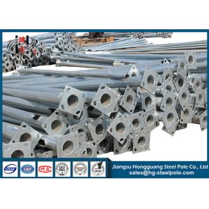 China Power Transmission Round Q235 Galvanized Steel Pole on sale