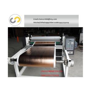 Rotary roll to roll embossing machine for paper, aluminum foil,film