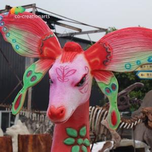 Lighting Customizable Fiberglass Deer For Theme Park