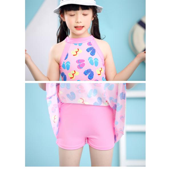 Sunny Girls Swim Suit Two Pieces Shirt Girl Push Up Swimsuit For Children Swimsuit Dress