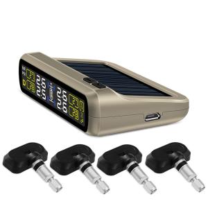 Quality New Arrival Solar Car TPMS Sensor Tyre Pressure Monitoring with 4 Tire Sensors for sale
