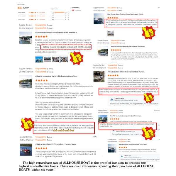 2 Story Aluminum Party House Boat Club Restaurant With 30 People Capacity